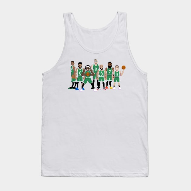 8bit Boston Basketball Squad Tank Top by boothy